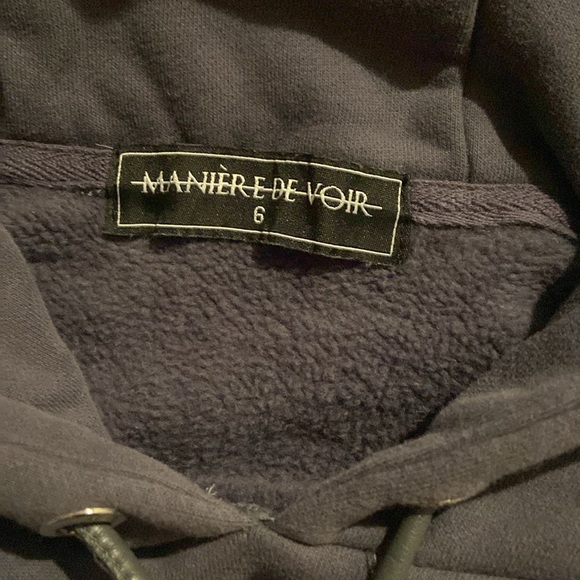 Maniere De Voir crop top hoodie - Picture 4 of 4